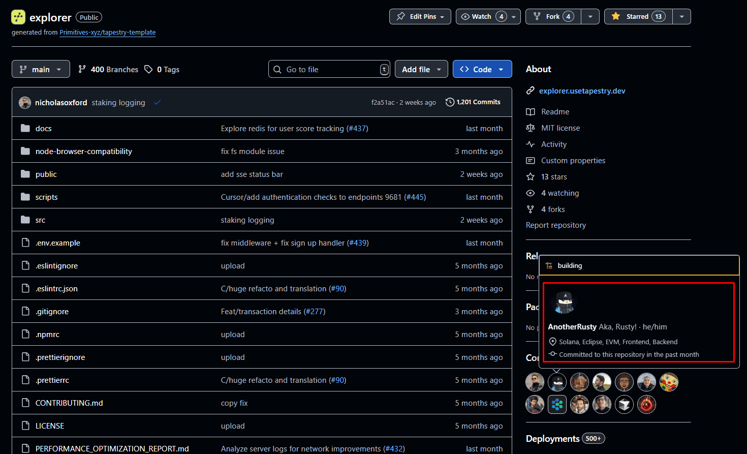 Stakit Systems GitHub organization showing private repositories access